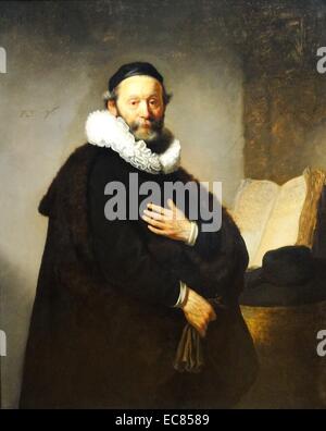 Portrait von Johannes Wtenbogaert (1557-1644) von Rembrandt Harmensz van Rijn (1606-1669) niederländischer Maler und Kupferstecher gemalt. Vom 17. Jahrhundert Stockfoto