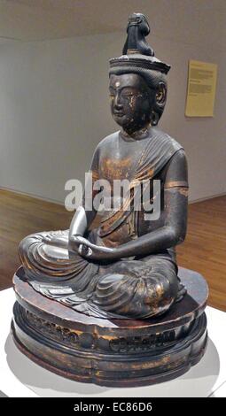 Statue des Buddha Amida Buddha. Datiert aus dem 16. Jahrhundert Stockfoto