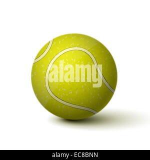 Realistische Tennis Ball Symbol isoliert Vektor-illustration Stock Vektor