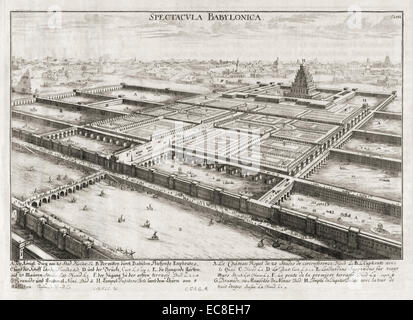 Hängenden Gärten von Babylon, eines der sieben Weltwunder der Antike. Siehe Beschreibung für mehr Informationen. Stockfoto