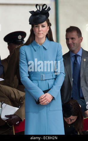 Duke of Cambridge, Prinz William und Catherine, Herzogin von Cambridge besuchen den 70. Jahrestag des d-Day Landungen Normandie mit: Catherine Duchess of Cambridge, Kate Middleton wo: Arromanches, Frankreich bei: 6. Juni 2014 Stockfoto