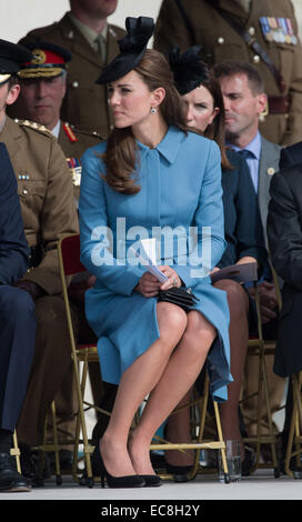 Duke of Cambridge, Prinz William und Catherine, Herzogin von Cambridge besuchen den 70. Jahrestag des d-Day Landungen Normandie mit: Catherine Duchess of Cambridge, Kate Middleton wo: Arromanches, Frankreich bei: 6. Juni 2014 Stockfoto