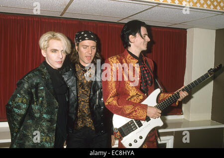 DURAN DURAN UK pop Gruppe über 1987 mit von links: Simon Le Bon, Nick Rhodes, John Taylor Stockfoto