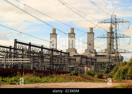 Connah Kai Power Station, an der Mündung des Flusses Dee, Flintshire, North Wales, UK Stockfoto