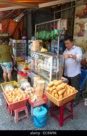 Vietnamesische Speisen Anbieter in Ho-Chi-Minh-Stadt, Vietnam. Stockfoto