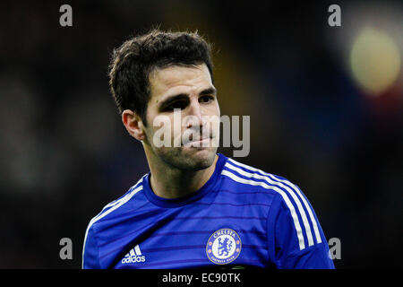 London, UK. 10. Dezember 2014. Champions League Gruppenphase. Chelsea gegen Sporting Lissabon. Chelseas Cesc Fabregas Credit: Action Plus Sport/Alamy Live News Stockfoto