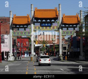 Eingang zu China Town in Vancouver British Columbia Stockfoto