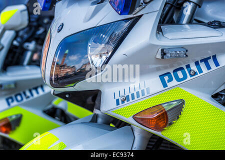 Polizei-Motorräder, Dänemark Stockfoto