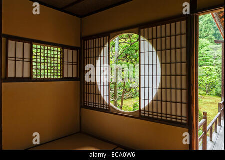 Funda-in Zen-Tempel Tofuku-Ji, Kyoto, Japan. Der Ostgarten gesehen aus dem Ekan-Do Teehaus Stockfoto