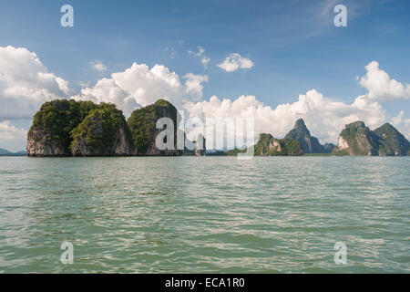 Gruppe der Insel in der Phang Nga Bucht Stockfoto