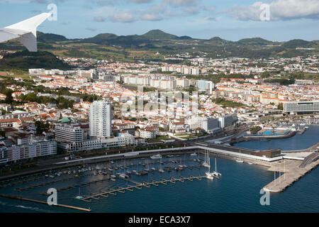 Stadtbild, Ponta Delgada, Sao Miguel, Azoren, Portugal Stockfoto