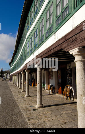 Haus am Hauptplatz aus dem 13. Jahrhundert, Almagro, Ciudad Real Provinz, Region Kastilien-La Mancha, Spanien, Europa Stockfoto