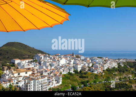 Frigiliana, Axarquía Berge Region, Provinz Málaga, Costa Del Sol, Andalusien, Spanien, Europa Stockfoto