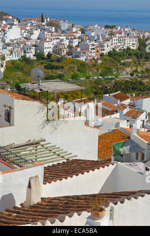 Frigiliana, Axarquía Berge Region, Provinz Málaga, Costa Del Sol, Andalusien, Spanien, Europa Stockfoto