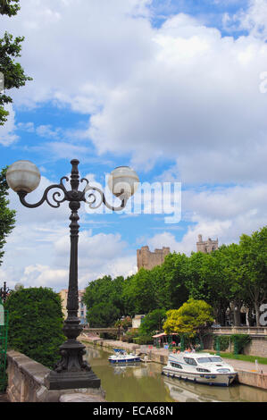 Canal De La Robine, Narbonne, Aude, Languedoc Roussillon, Frankreich, Europa Stockfoto