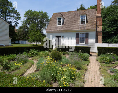 Eine Knoten-Garten in Colonial Williamsburg, Virginia Stockfoto