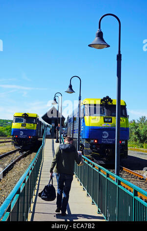 Montauk Bahnhof in Long Island New York Stockfoto