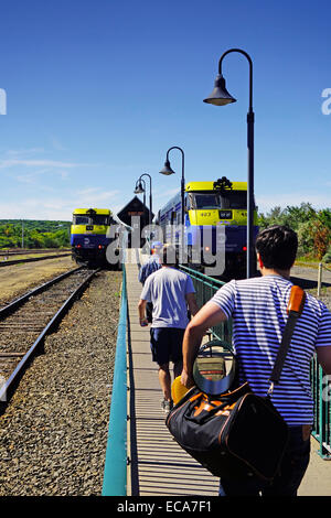 Montauk Bahnhof in Long Island New York Stockfoto