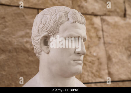 Marcus Vipsanius Agrippa (64/63 BC-12 BC) römischer Staatsmann, general und Architekt. Kopieren Sie aus dem Original im Louvre aufbewahrt Stockfoto