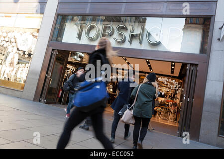 Top Shop-Bekleidungsgeschäft in der Oxford Street Stockfoto