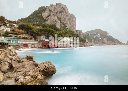 Marina Piccola, Capri, Kampanien, Italien Stockfoto