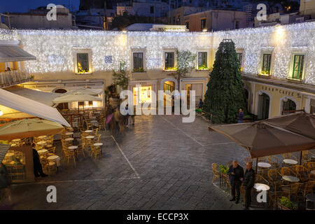 Piazza Umberto I, La Piazzetta, Capri, Kampanien, Italien Stockfoto