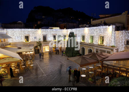 Piazza Umberto I, La Piazzetta, Capri, Kampanien, Italien Stockfoto