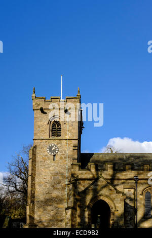 St Leonards Church in Ribble Valley Village von Downham in Lancashire. Stockfoto