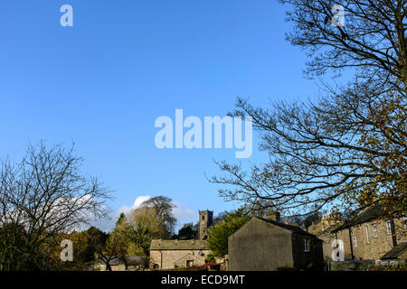 Das Dorf Downham in Ribble Valley Lancashire UK. Das Dorf wurde in der 1961 Film Whistle Down the Wind verwendet. Stockfoto