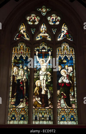 Das Ostfenster, St. Mary the Virgin Church, Culworth, Northamptonshire, England, Vereinigtes Königreich Stockfoto