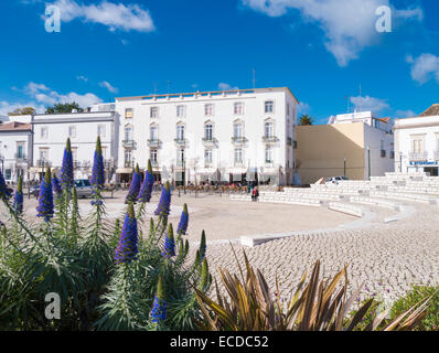 Praca da Republica, Tavira, Algarve, Portugal, Februar 2014 Stockfoto