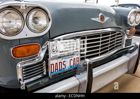 Springfield Illinois, historische Autobahn Route 66, Checker, Auto, IL140903059 Stockfoto