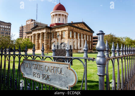 Springfield Illinois, Innenstadt, Gebäude, Old State Capitol Plaza, Gebäude, IL140903100 Stockfoto