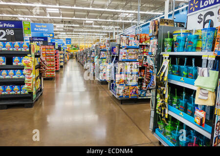 Springfield Illinois, Walmart, Inneneinrichtung, Shopping Shopper Shopper Shop Shops Markt Märkte Marktplatz Kauf Verkauf, Einzelhandel Geschäfte Busine Stockfoto