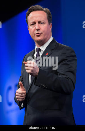 David Cameron spricht am Bund der British Industry Conference Stockfoto