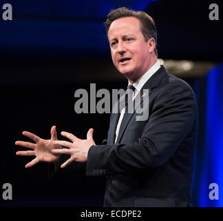 David Cameron spricht am Bund der British Industry Conference Stockfoto