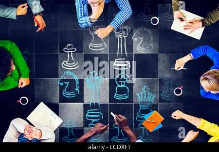 Schach Brettspiel Sport spielen Konzept Stockfoto