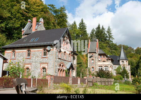 Ansicht von Treseburg, Sachsen Anhalt, Deutschland Stockfoto