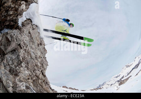 Mann, Abfahrt, Santa Cristina Valgardena, Alto Adige, Italien Stockfoto