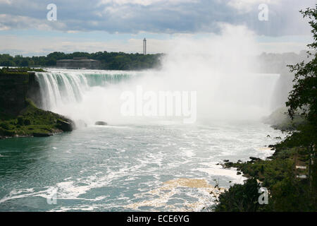 Niagara Niagarafälle Niagarafaelle Abgrund amerikanischen Eriesee Felsen Fluss Fels Gischt Hufeisenfall Hufeisenfaelle Faelle Wasserf Stockfoto