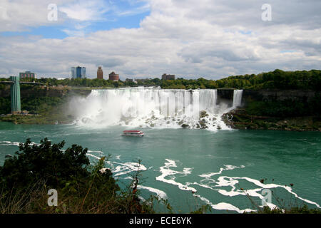 Niagara Niagarafälle Niagarafaelle Abgrund amerikanischen Eriesee Felsen Fluss Fels Gischt Hufeisenfall Hufeisenfaelle Faelle Wasserf Stockfoto