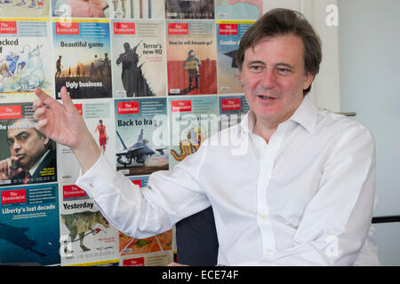 John Micklethwait derzeit dient als Chefredakteur der Zeitschrift The Economist aber hat angekündigt, einen Umzug nach Bloomberg als Herausgeber Stockfoto