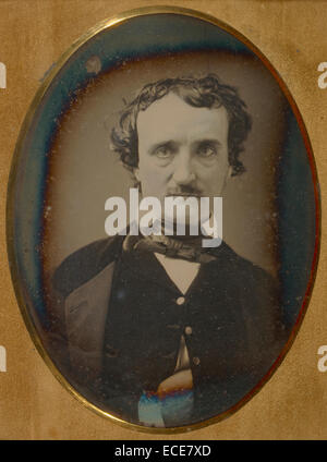 Porträt von Poe; Unbekannter Hersteller, amerikanische; Ende Mai - Anfang Juni 1849; Daguerreotypie; 1/2 Teller, Bild: 12,2 x 8,9 cm (4 13/16 x 3 1/2 Zoll.) Stockfoto