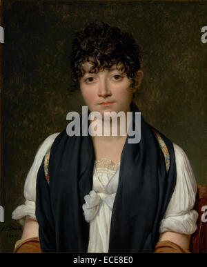 Porträt der Suzanne Le Peletier de Saint-Fargeau von Jacques-Louis David, Französisch, 1804; Öl auf Leinwand; Ungerahmt: 60,3 x 49,5 cm (23 3/4 x 19 1/2 Zoll.) Stockfoto