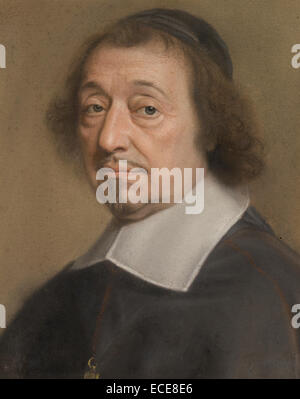 Porträt von Monseigneur Louis Doni d'Attichy, Bischof von Riez und später von Autun; 1623-1678, Robert Nanteuil, Französisch; Frankreich, Europa; 1663; Pastell auf Papier Stockfoto