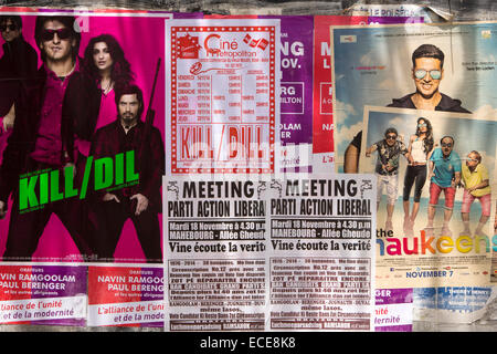 Mauritius, Mahébourg, Meer, Unterhaltung und Film Plakate und Handzettel Stockfoto