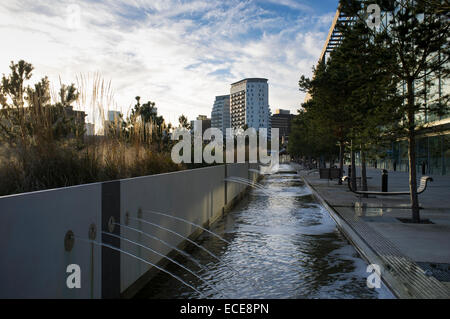 Birmingham City University, graben und den Bienenstock Gebäude Stockfoto