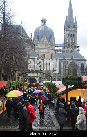 Traditioneller Weihnachtsmarkt, Aachen Deutschland Stockfoto