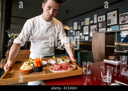 Mailand, das Essen im Restaurant "Ceresio 7", Mode, Lombardei, Italien Stockfoto