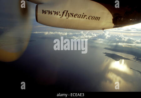 Flugzeuge fliegen in Panay Island zwischen Palawan und Boracay. Flyseair Unternehmen. Die Visayas. Philippinen-Luzon Palawan Provinz P Stockfoto